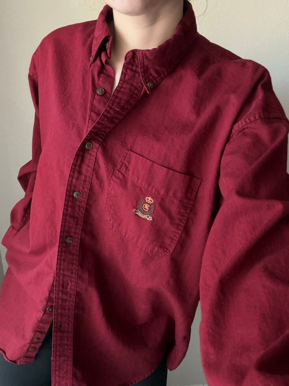 Vintage 90s Chaps Ralph Lauren Button Down Cotton Preppy Collegiate y2k academia